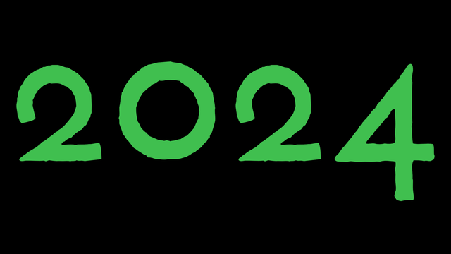 “2024” in green on a black background.